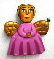 Tomáš Štolba - Andělka malovaná ( růžová ) - originál